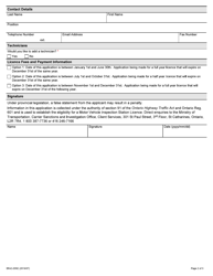 Form SR-E-205E Application for a Motor Vehicle Inspection Station Licence - Ontario, Canada, Page 2