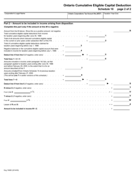 Form 1508D Schedule 10 Ontario Cumulative Eligible Capital Deduction - Ontario, Canada, Page 2