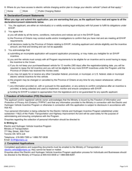 Form 2096E Electric and Hydrogen Vehicle Incentive Program (Ehvip) Incentive Application for Individuals and Businesses - Ontario, Canada, Page 5