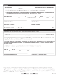 Form YG5310 Collection Agency Employee Renewal Application - Yukon, Canada, Page 4