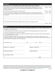 Form YG5322 Insurance Broker Licence Renewal Application - Yukon, Canada, Page 4