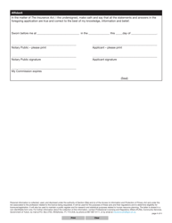 Form YG5130 Insurance Agent Licence Renewal Application - Yukon, Canada, Page 4