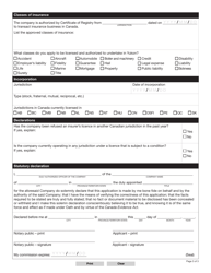 Form YG5117 Insurer Licence Renewal Application - Yukon, Canada, Page 4
