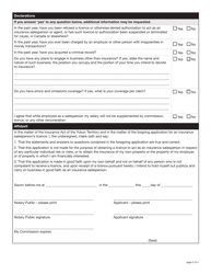 Form YG5129 Insurance Salesperson Licence Renewal Application - Yukon, Canada, Page 3