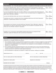 Forme YG6767 Demande De Renouvellement D&#039;une Licence De Courtier Special - Yukon, Canada (French), Page 4