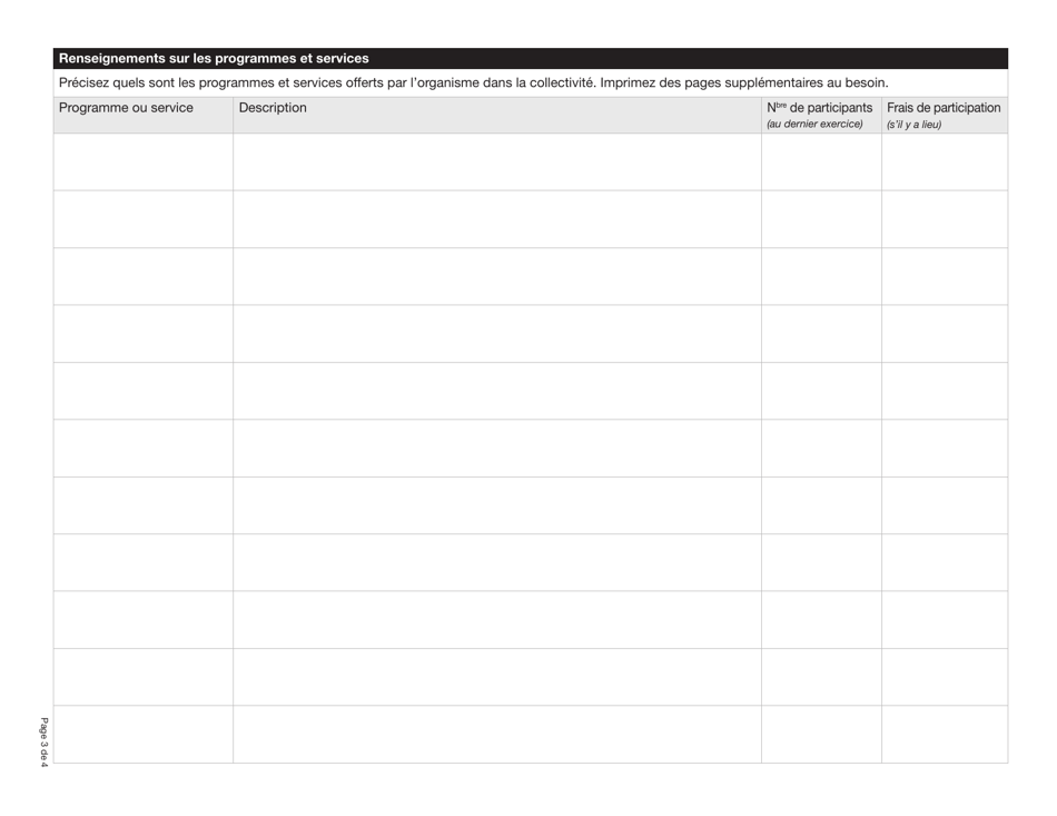 Forme YG6606 Demande Dadmissibilite a Une Licence De Loterie a DES Fins De Bienfaisance - Yukon, Canada (French), Page 3