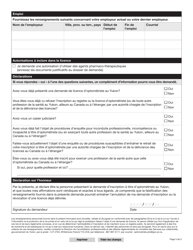 Forme YG5308 (YG6644) Demande D&#039;une Licence D&#039;optometriste - Yukon, Canada (French), Page 4