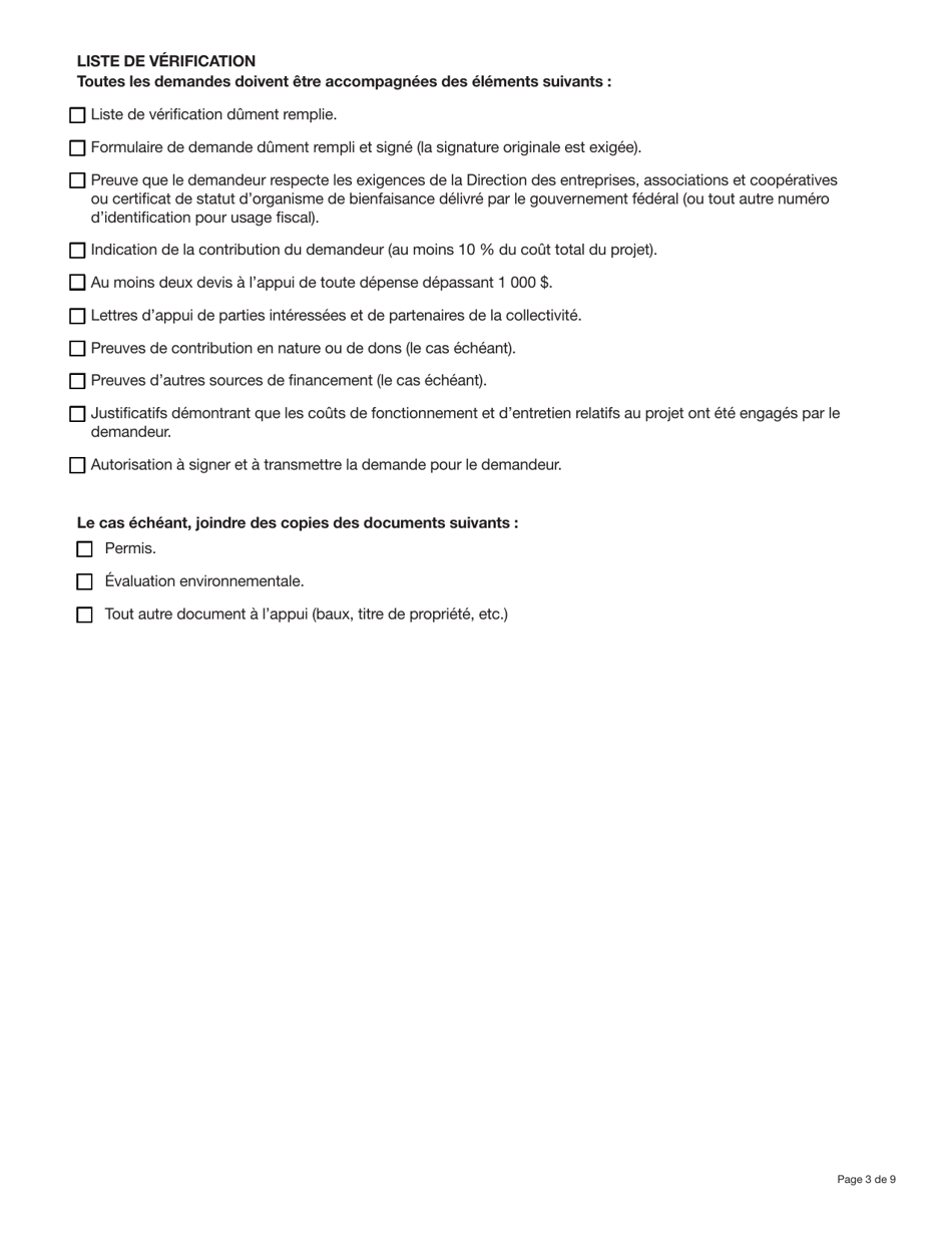 Forme YG4665 Fonds De Developpement Communautaire Demande - Yukon, Canada (French), Page 3