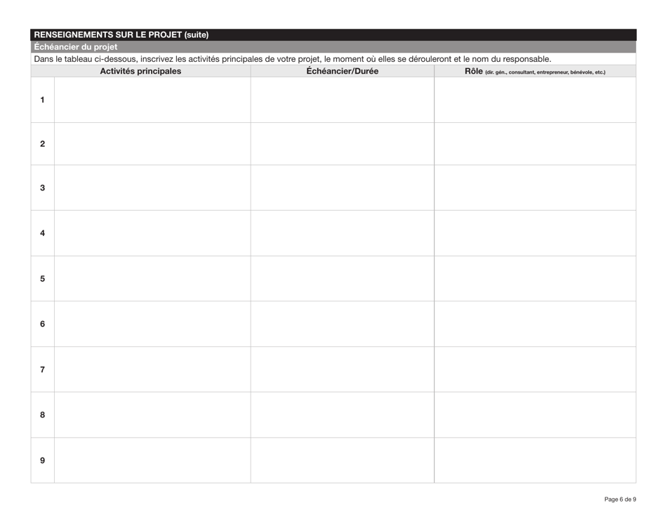 Forme YG4665 Fonds De Developpement Communautaire Demande - Yukon, Canada (French), Page 6