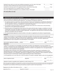 Form YG5822 Apprenticeship Application/Agreement - Yukon, Canada, Page 4