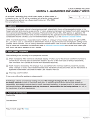 Form YG6019 Yukon Nominee Program (Ynp) Application Form - Yukon, Canada, Page 9
