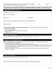 Forme YG6715 Programme D&#039;exploration Miniere Du Yukon (Pemy) Demande De Financement - Yukon, Canada (French), Page 3
