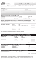 Document preview: Form 19TO15-51991 Tourism Pei - Order Form - Prince Edward Island, Canada