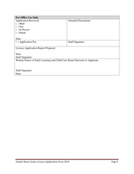 Early Learning and Child Care Family Home Centre Licence Application Form - Prince Edward Island, Canada, Page 5