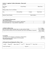 Change of Sex Designation Minor Application Form - Prince Edward Island, Canada, Page 5