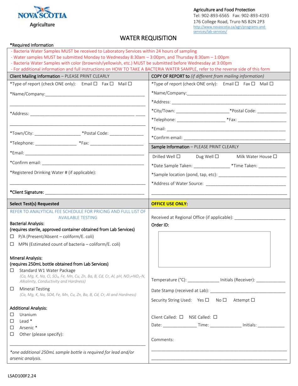 Form LSAD100F2.24 Fill Out, Sign Online and Download Printable PDF