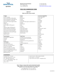 Form LSAD100F6.8 Field Soil Submission Form - Nova Scotia, Canada, Page 2