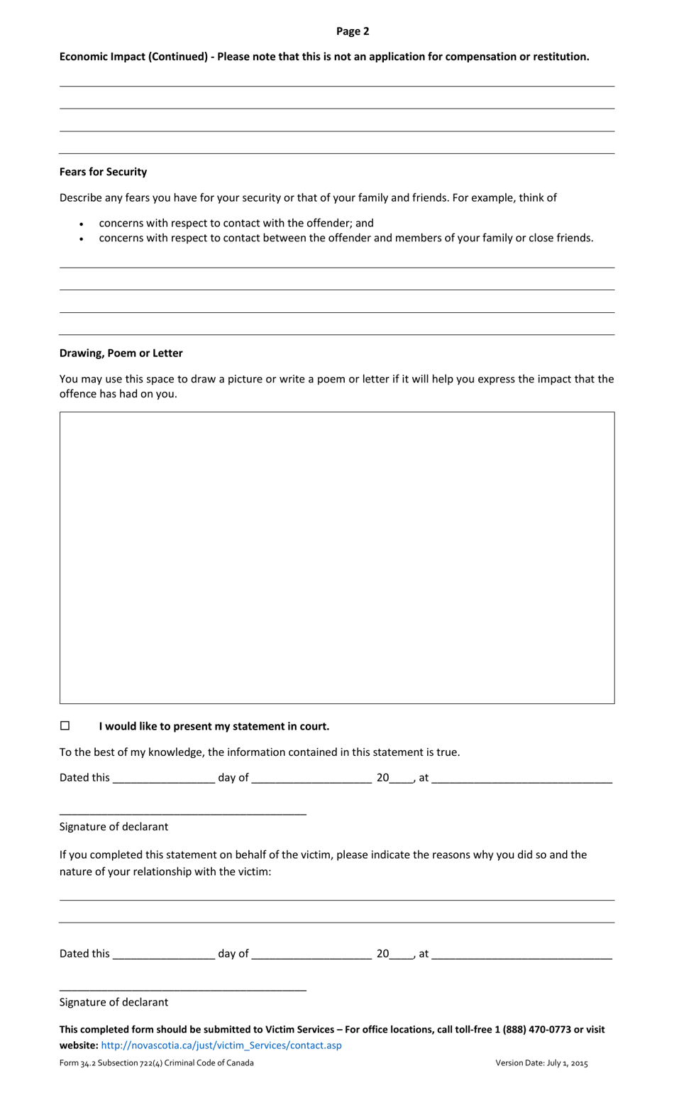 Form 34.2 - Fill Out, Sign Online and Download Printable PDF, Nova ...