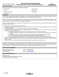 Form PLU259999 Farmer Purchaser&#039;s Permit Annual Report - New Brunswick, Canada, Page 2