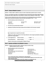 Application for a Tobacco Retailer's Licence - New Brunswick, Canada, Page 2
