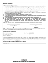 Application for an International Fuel Tax Agreement (Ifta) Licence - New Brunswick, Canada, Page 4