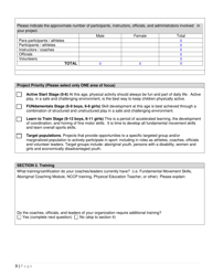 Go Nb Provincial Physical Literacy Grant Application Form - New Brunswick, Canada, Page 3