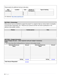Go Nb Provincial Physical Literacy Grant Application Form - New Brunswick, Canada, Page 4