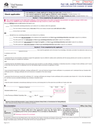 Form VSA529 Application for Change of Name - British Columbia, Canada, Page 6