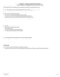 Form K (PFA720) Application About a Protection Order - British Columbia, Canada, Page 17