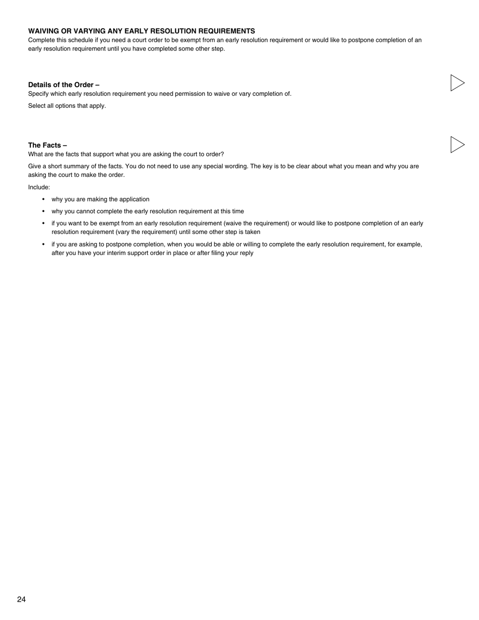 Form I (PFA718) Application for Case Management Order Without Notice or Appearance - British Columbia, Canada, Page 24