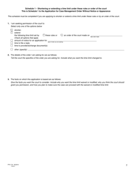 Form I (PFA718) Application for Case Management Order Without Notice or Appearance - British Columbia, Canada, Page 7