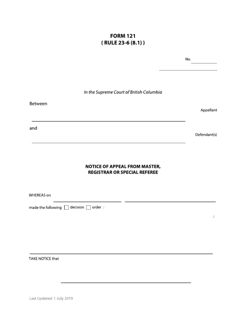 Form 121 Printable Pdf