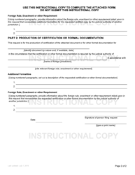 Form 30.1 Request for Document Required by Judicial Authority of Another Jurisdiction - British Columbia, Canada, Page 2