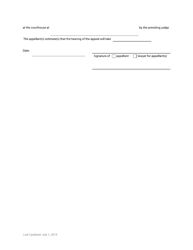 Form F98 Notice of Appeal From Master, Registrar or Special Referee - British Columbia, Canada, Page 2
