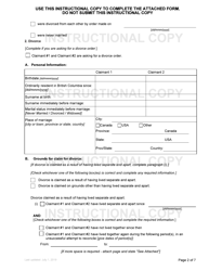 Form F1 Notice of Joint Family Claim - British Columbia, Canada, Page 2