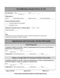 Form MHCTA-12 Involuntary Certification / Communications Checklist - Newfoundland and Labrador, Canada, Page 10
