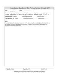 Form MHCTA-12 Involuntary Certification / Communications Checklist - Newfoundland and Labrador, Canada, Page 12