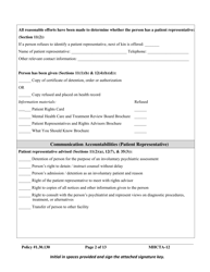Form MHCTA-12 Involuntary Certification / Communications Checklist - Newfoundland and Labrador, Canada, Page 2