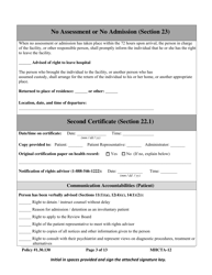 Form MHCTA-12 Involuntary Certification / Communications Checklist - Newfoundland and Labrador, Canada, Page 3
