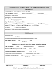 Form MHCTA-12 Involuntary Certification / Communications Checklist - Newfoundland and Labrador, Canada, Page 8