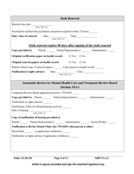 Form MHCTA-12 Involuntary Certification / Communications Checklist - Newfoundland and Labrador, Canada, Page 9