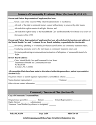 Form MHCTA-14 Community Treatment Order (Cto) Checklist - Newfoundland and Labrador, Canada, Page 2