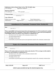 Form MHCTA-14 Community Treatment Order (Cto) Checklist - Newfoundland and Labrador, Canada, Page 6
