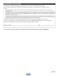 Forme M7307(168000) Assurance-Vie Facultative Declaration De Bonne Sante - Newfoundland and Labrador, Canada (French), Page 2
