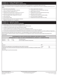Form NWT9114 Event Organizer: Application for Food Establishment Event - Northwest Territories, Canada (English/French), Page 3