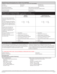 Form NWT4139 Extended Health Benefits &quot; Seniors Program Application - Northwest Territories, Canada (English/French), Page 2