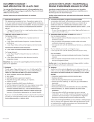 Form NWT1145 Nwt Application for Health Care - Northwest Territories, Canada (English/French), Page 2