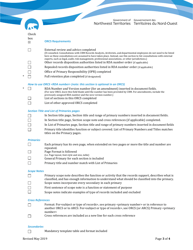 Checklist Operational Records Classification System (Orcs) - Northwest Territories, Canada, Page 3
