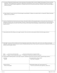 Form NWT8900 Application for Land Use Permit (For Applications in the Inuvialuit Settlement Region Only) - Northwest Territories, Canada (English/French), Page 2