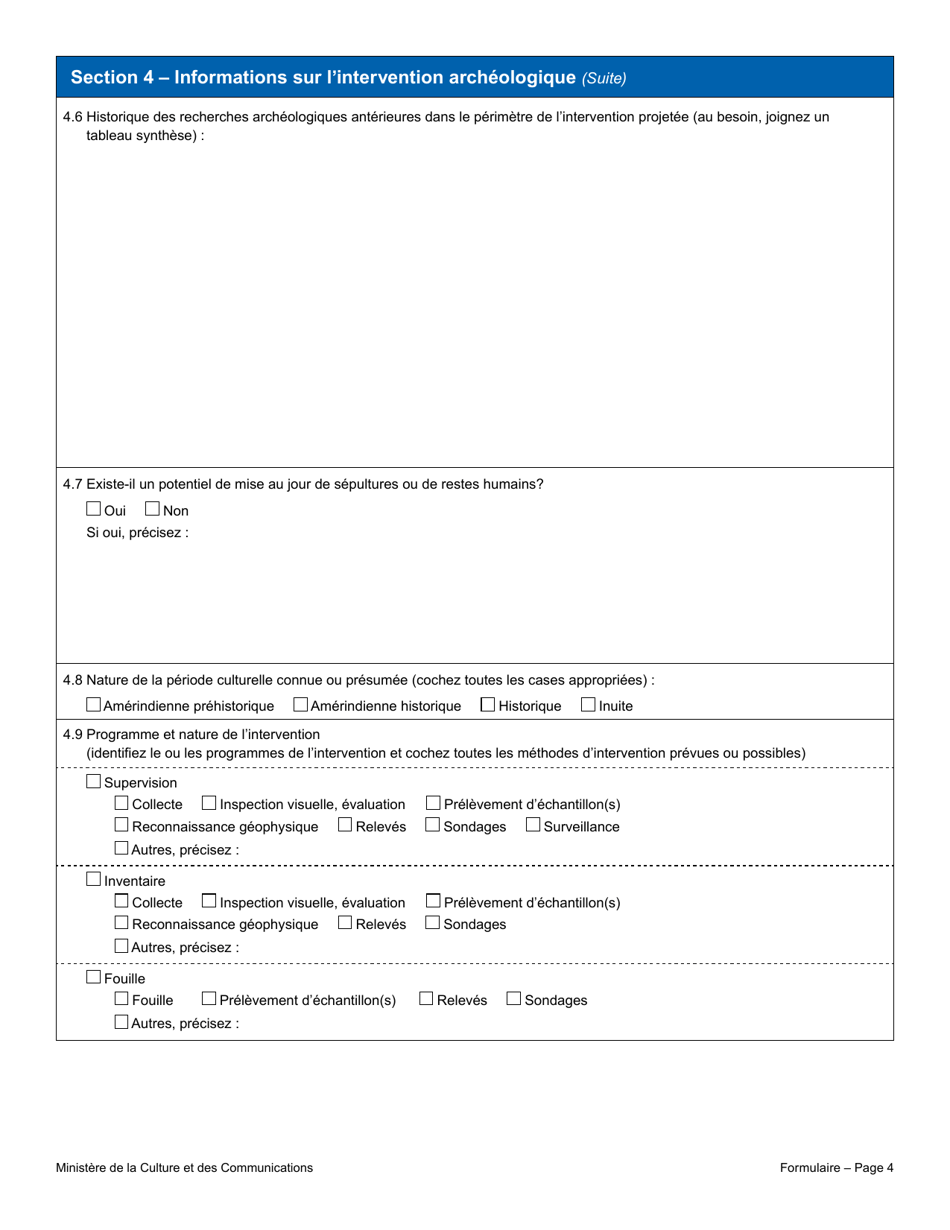 Demande De Modification De Permis - Quebec, Canada (French), Page 4